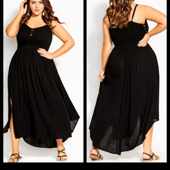 City Chic Dresses & Skirts - City Chic Black Maxi Dress 12 NWT